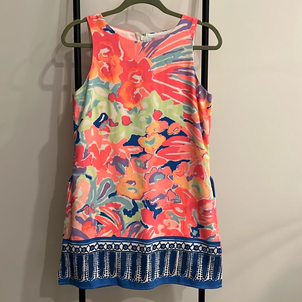 Lily Pulitzer Donna Romper Mini Dress Pink Blue Women Size 2